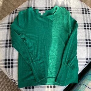 J. Crew Women's Vibrant Green Crew Neck Sweater